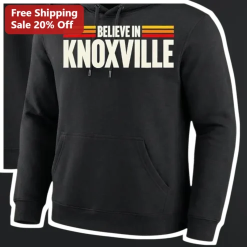 Believe In Knoxville Hoodie Retro Sunset Stripes Pullover Gift For Men Women