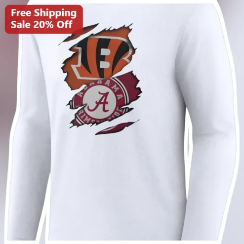 Bengals Alabama Crimson Tide Long Sleeve Shirt Game Day Fan Apparel