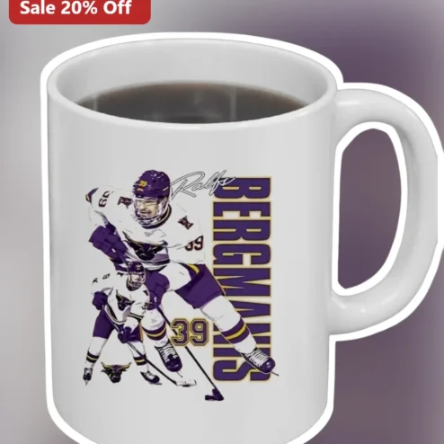 BERGMANS Mug Patrice Bergeron Hockey Player Vintage Collectible Gift for Bruins Fans