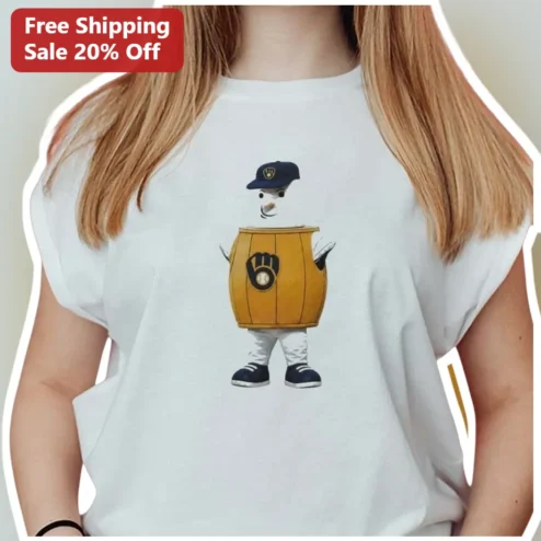 Bernie Brewer Vintage Retro Milwaukee Brewers Mascot Graphic Tee