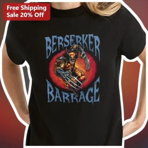 Berserker Barrage Wolverine Tee Marvel vs Capcom X-Men Graphic Shirt for Men