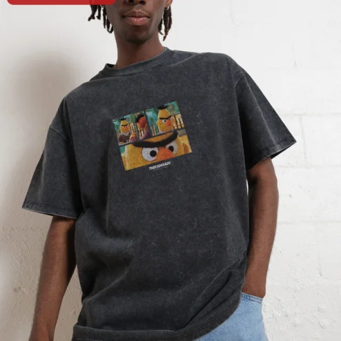 Bert Sesame Street Character Tee Vintage Acid Wash Pop Culture Shirt
