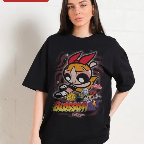 BIFF BLOSSOM Type-A Baddie Tee Retro Cartoon Graphic Shirt