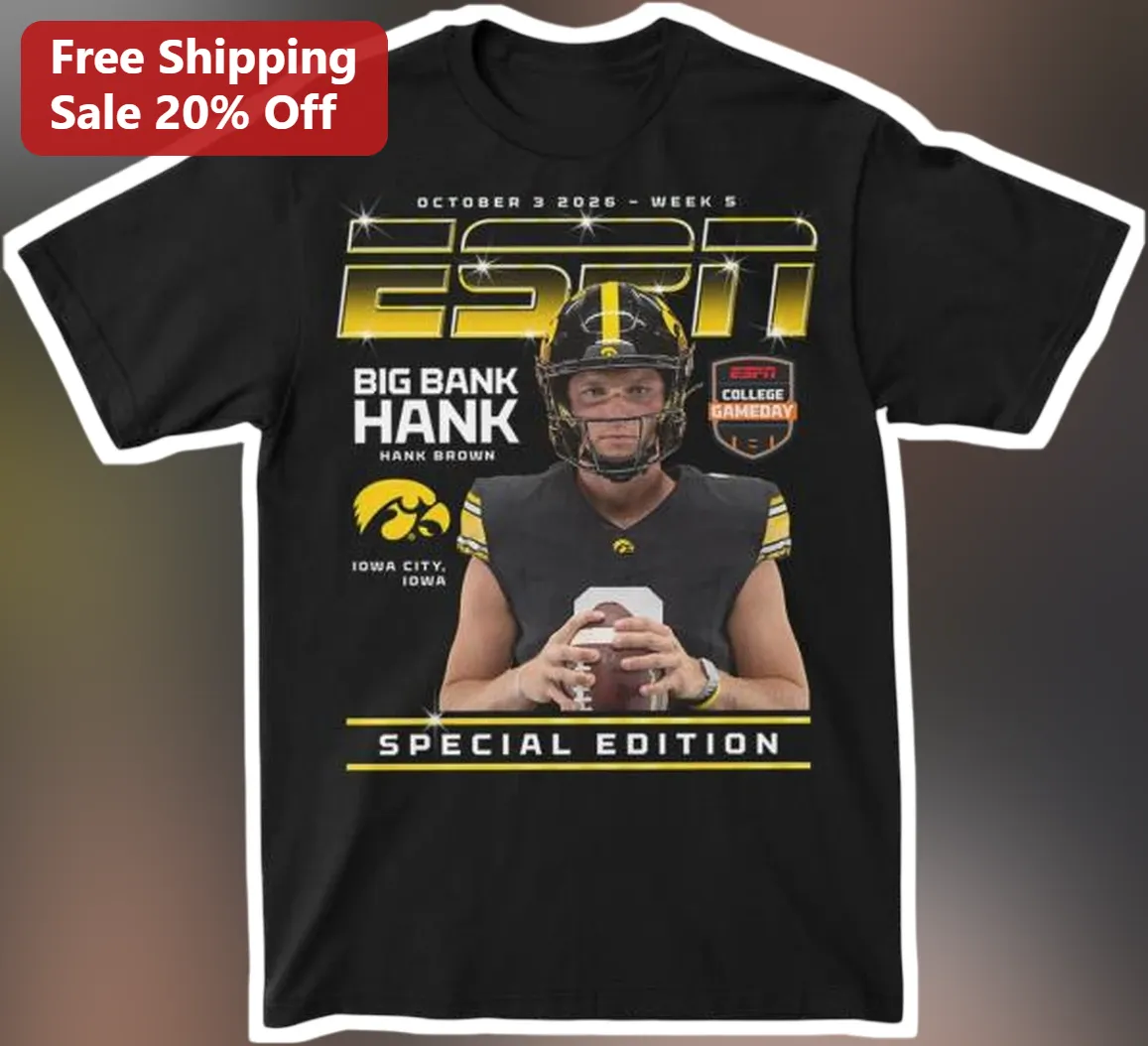 Big Bank Hank Special Edition ESPN Tee Cade McNamara Iowa Hawkeyes Graphic Shirt