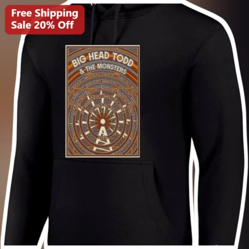 Big Head Todd and the Monsters Hoodie Vintage Rock Concert Tour Poster Apparel