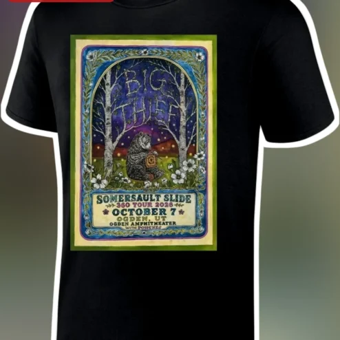Big Thief Somersault Slide Tour Tee Vintage Concert Poster Graphic Shirt Indie Folk Band Merch Gift