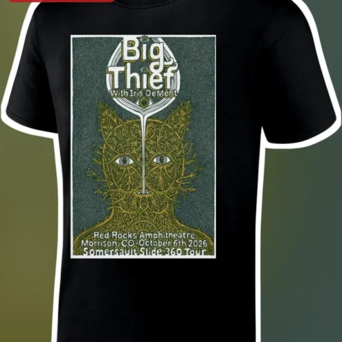 Big Thief With Iris DeMent Red Rocks Amphitheatre Morrison CO October 6th 2026 Somersault Slide Tour Tee