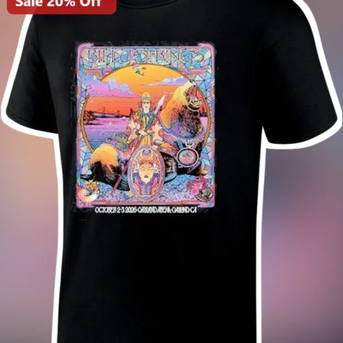 Billie Eilish Psychedelic Knight Bear Rider Graphic Tee