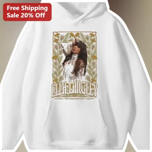 Billie Eilish Vintage Botanical Floral Portrait Hoodie
