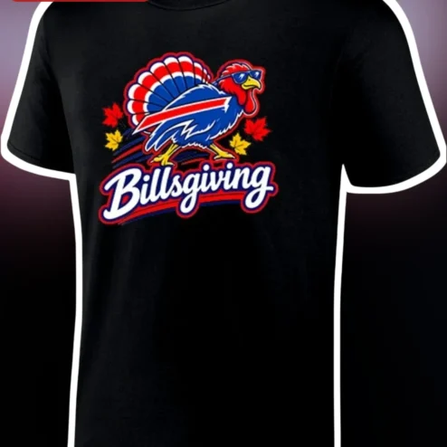 Billsgiving Tee Buffalo Bills Thanksgiving Turkey Graphic Shirt for NFL Fans