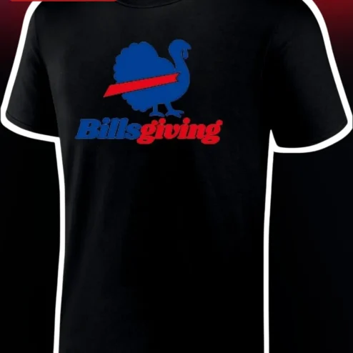 Billsgiving Tee Buffalo Bills Thanksgiving Turkey Logo Graphic T-Shirt for NFL Fans Holiday Gift