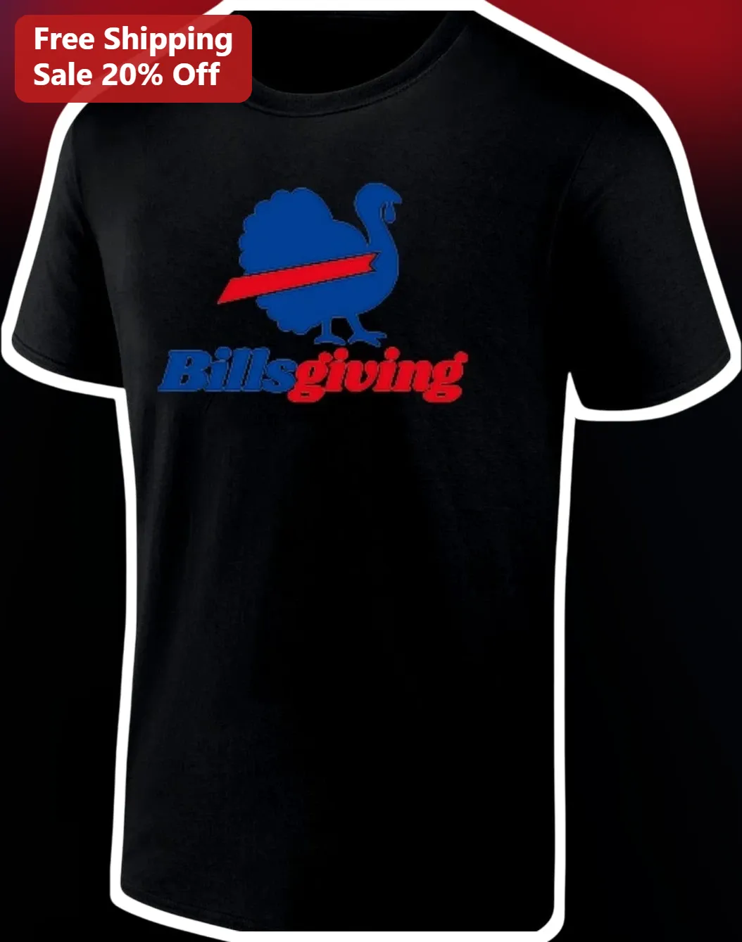Billsgiving Tee Buffalo Bills Thanksgiving Turkey Logo Graphic T-Shirt for NFL Fans Holiday Gift
