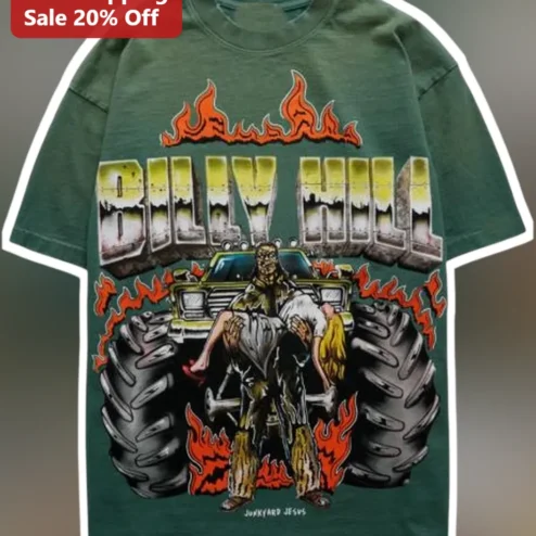 Billy Hill Junkyard Jesus Graphic Tee Retro Horror Monster Truck Shirt