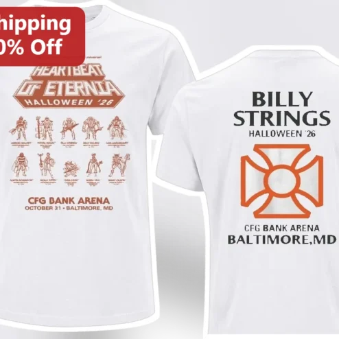 Billy Strings Heartbeat of Eternia Tee Most Powerful Band in the Universe Retro Bootleg Graphic T-Shirt