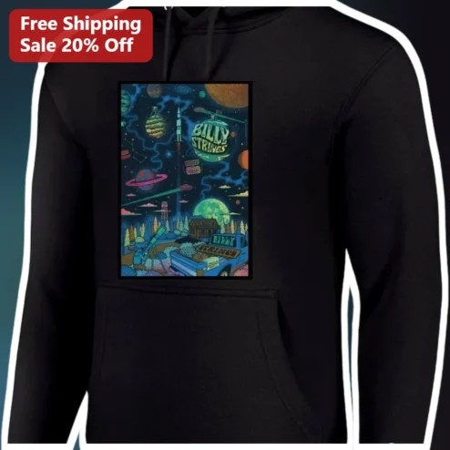 Billy Strings Hoodie Psychedelic Space Farm Design Bluegrass Jam Band Merch Pullover available at our Chicago, Illinois warehouse
