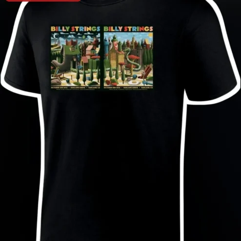 Billy Strings Psychedelic Surreal Art Graphic Tee for Jam Band Fans