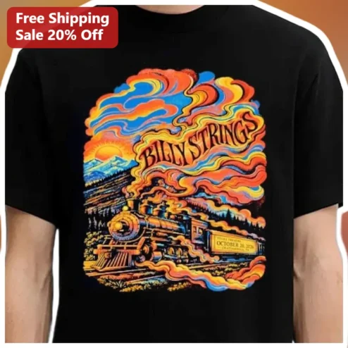 Billy Strings Psychedelic Train Tee Bluegrass Jam Band Merch Retro Concert Poster Shirt