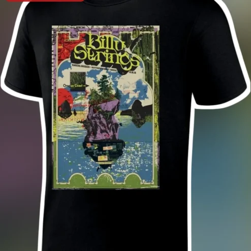 Billy Strings Vintage Concert Poster Graphic Tee Jam Band Music Fan Gift
