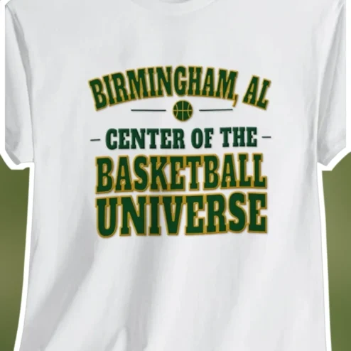 Birmingham AL Center of the Basketball Universe Tee Varsity Style Alabama Basketball Fan Gift