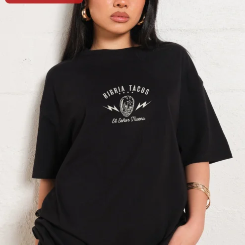 Birria Tacos El Señor Trueno Graphic Tee for Men Women Mexican Food Lovers