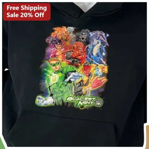 BLACIEST NEHT Green Lantern DC Comics Parody Hoodie
