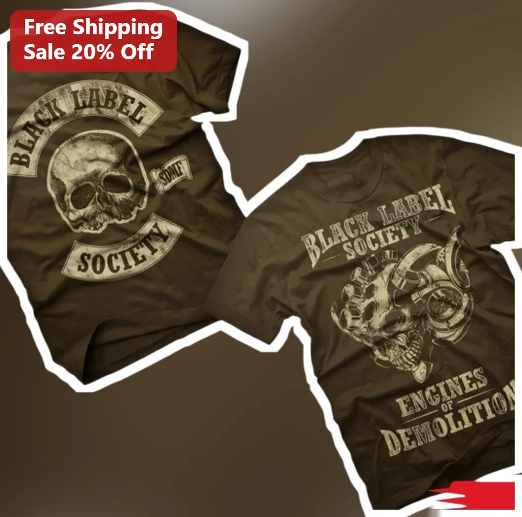 Black Label Society Engines of Demolition Tee Zakk Wylde Heavy Metal Graphic Shirt