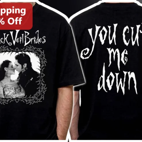 Black Veil Brides You Cut Me Down Tee Andy Biersack Gothic Rock Band Merch Shirt