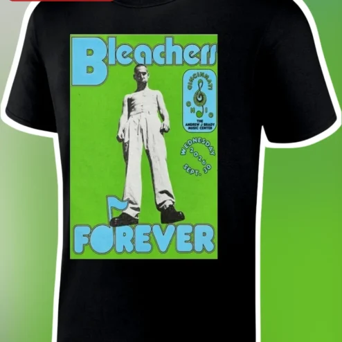 Bleachers Forever Tee Retro Concert Poster Graphic T-Shirt for Indie Rock Fans