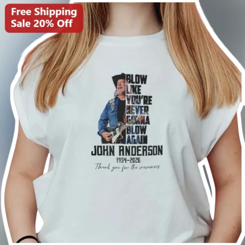Blow Like You're Never Gonna Blow Again Tee John Anderson Seminole Wind Country Music Gift