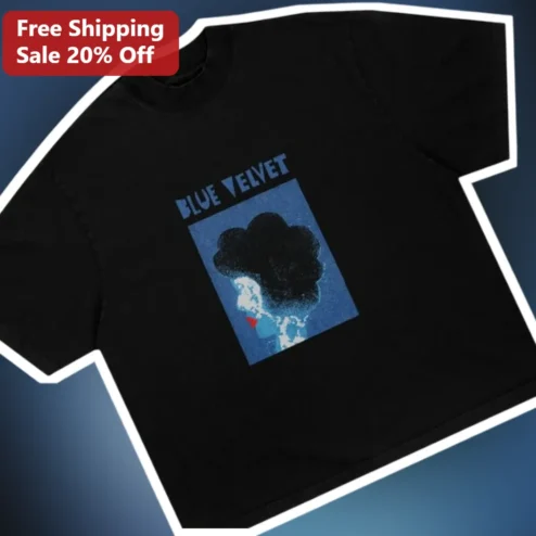 Blue Velvet Tee Isabella Rossellini David Lynch Movie Graphic Shirt Retro Cinematic Pop Art Apparel