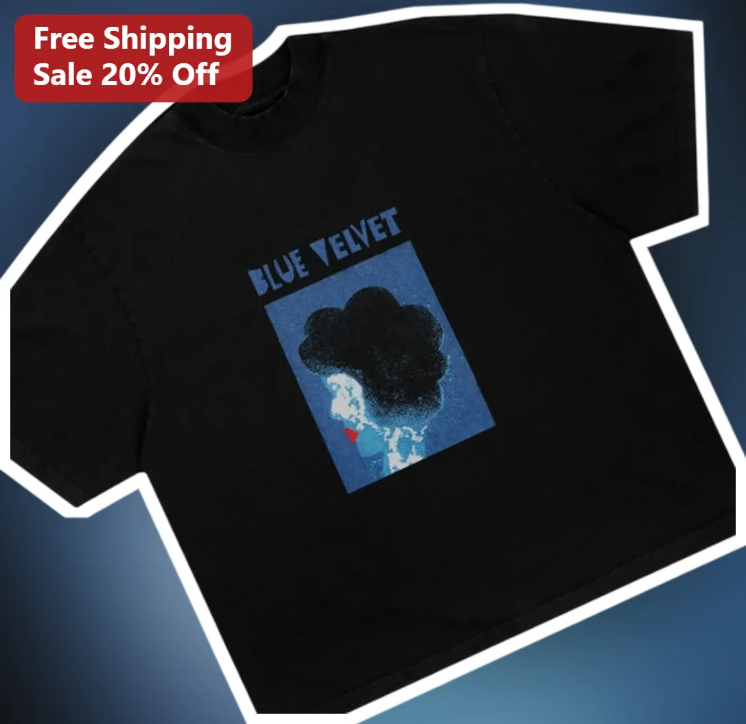 Blue Velvet Tee Isabella Rossellini David Lynch Movie Graphic Shirt Retro Cinematic Pop Art Apparel