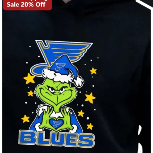BLUES Hoodie The Grinch St. Louis Blues NHL Christmas Gift Funny Holiday Apparel