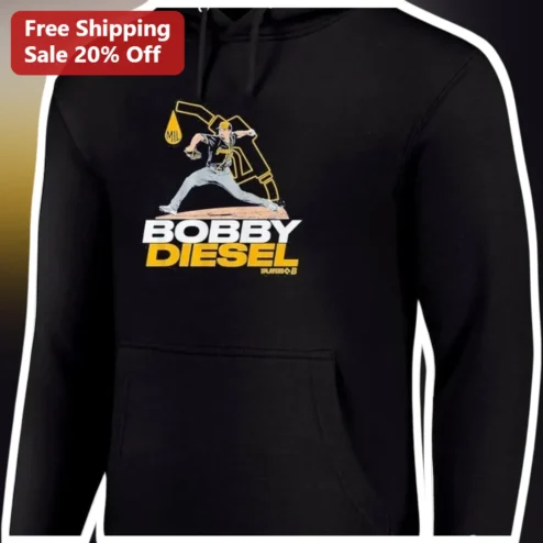 Bobby Diesel Hoodie Milwaukee Brewers Baseball Pitcher Graphic Pullover for Men