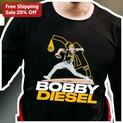 Bobby Diesel Long Sleeve Shirt Baseball Pitcher Milwaukee Brewers Fan Gift