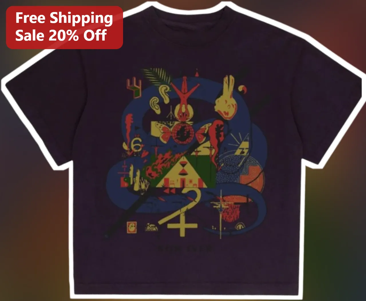 Bon Iver Surrealist Collage Graphic Tee Indie Folk Rock Band Merch Shirt