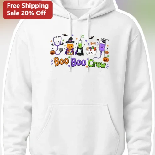 Boo Boo Crew Hoodie Halloween Medical Nurse Cute Healthcare Worker Gift