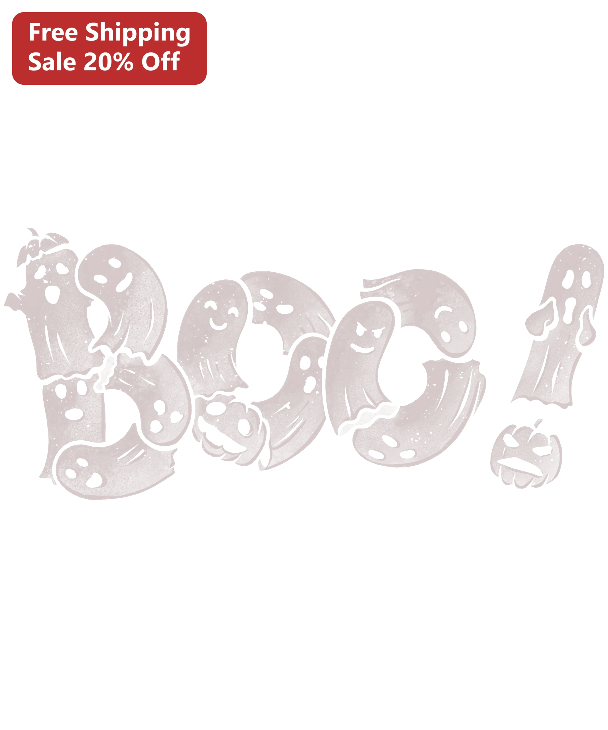 BOO! Cute Vintage Ghost Halloween Graphic Tee