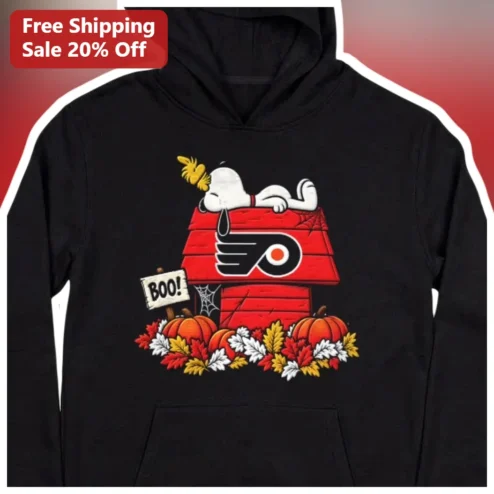 BOO! Snoopy Philadelphia Flyers Halloween Hoodie