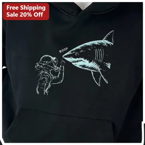 BOOP Shark Hoodie Funny Scuba Diver Ocean Lover Gift