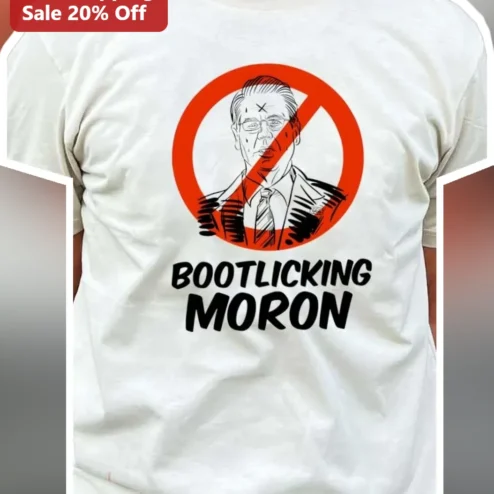 Bootlicking Moron Elon Musk Political Satire Tee Anti Billionaire Protest Shirt