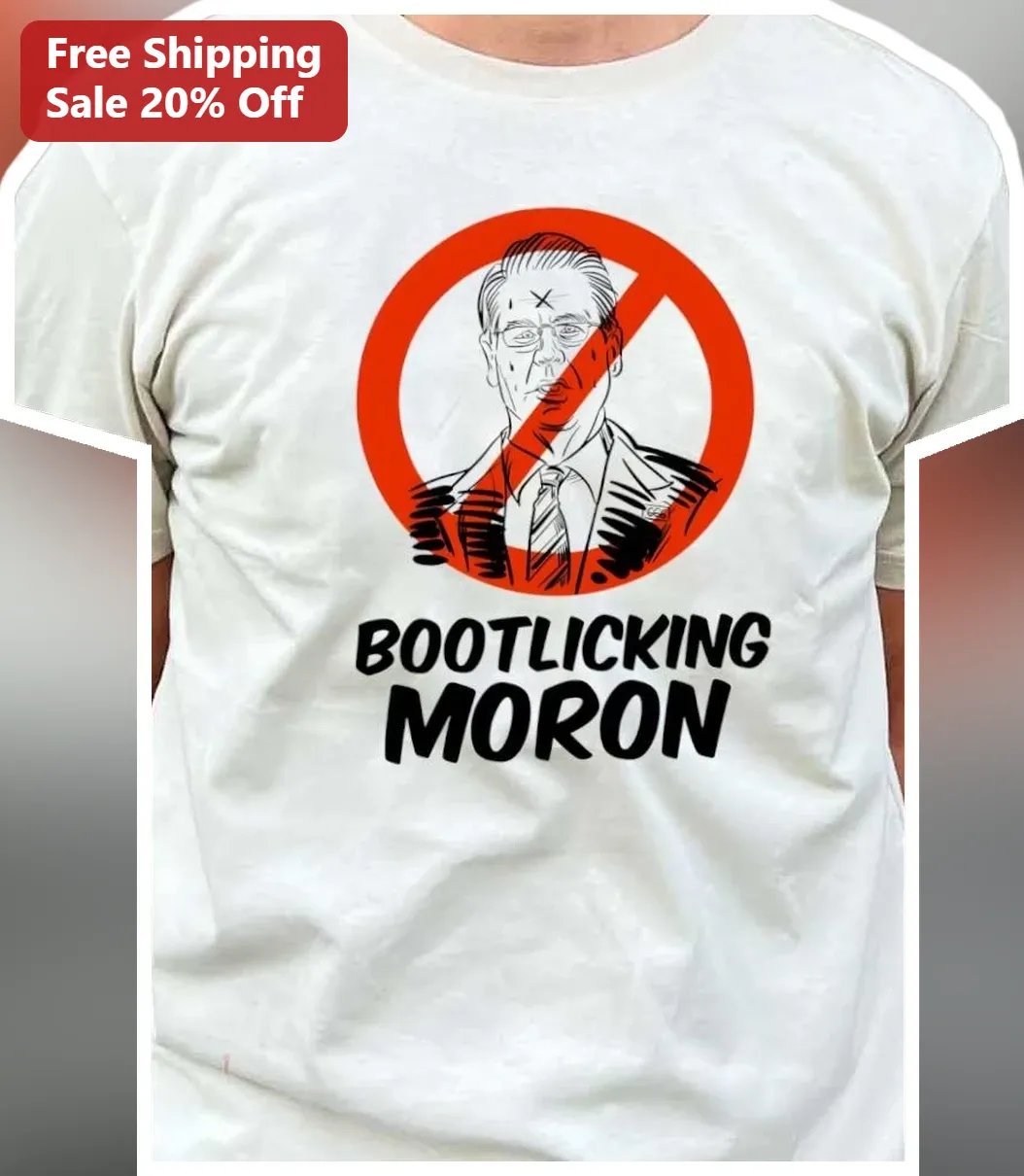 Bootlicking Moron Elon Musk Political Satire Tee Anti Billionaire Protest Shirt