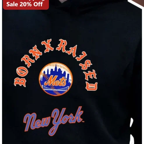 Born Raised New York Mets Hoodie NYC Streetwear Baseball Fan Gift