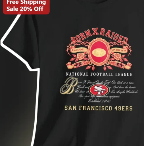 Born X Raised San Francisco 49ers Vintage NFL Graphic Tee