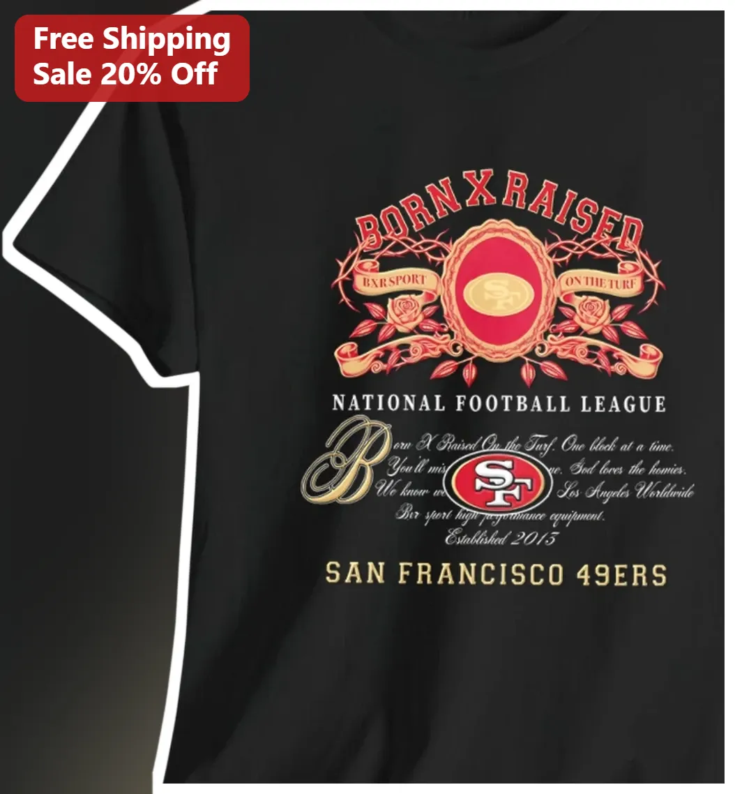 Born X Raised San Francisco 49ers Vintage NFL Graphic Tee