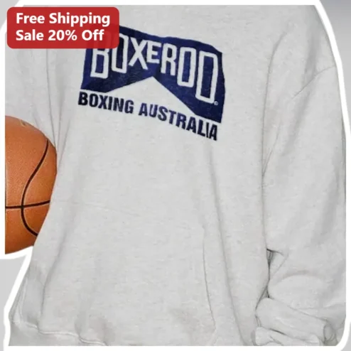 Boxerod Boxing Australia Sweatshirt Men's Athletic Fleece Pullover for Gym and Combat Sports Fans