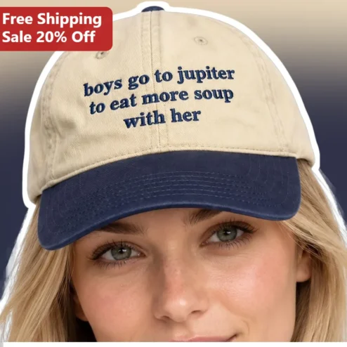 Boys Go to Jupiter Cap Viral TikTok Quote Hat Funny Meme Merch for Men Women