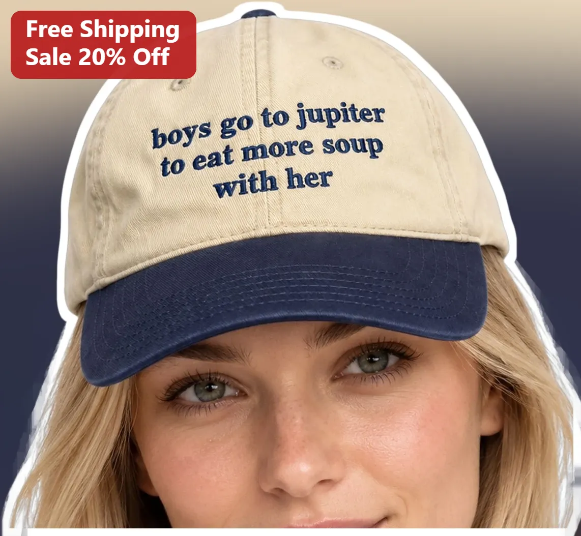 Boys Go to Jupiter Cap Viral TikTok Quote Hat Funny Meme Merch for Men Women