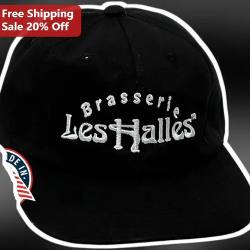 Brasserie Les Halles Hat Anthony Bourdain Tribute Embroidered Baseball Cap French Brasserie Streetwear Gift for Foodies