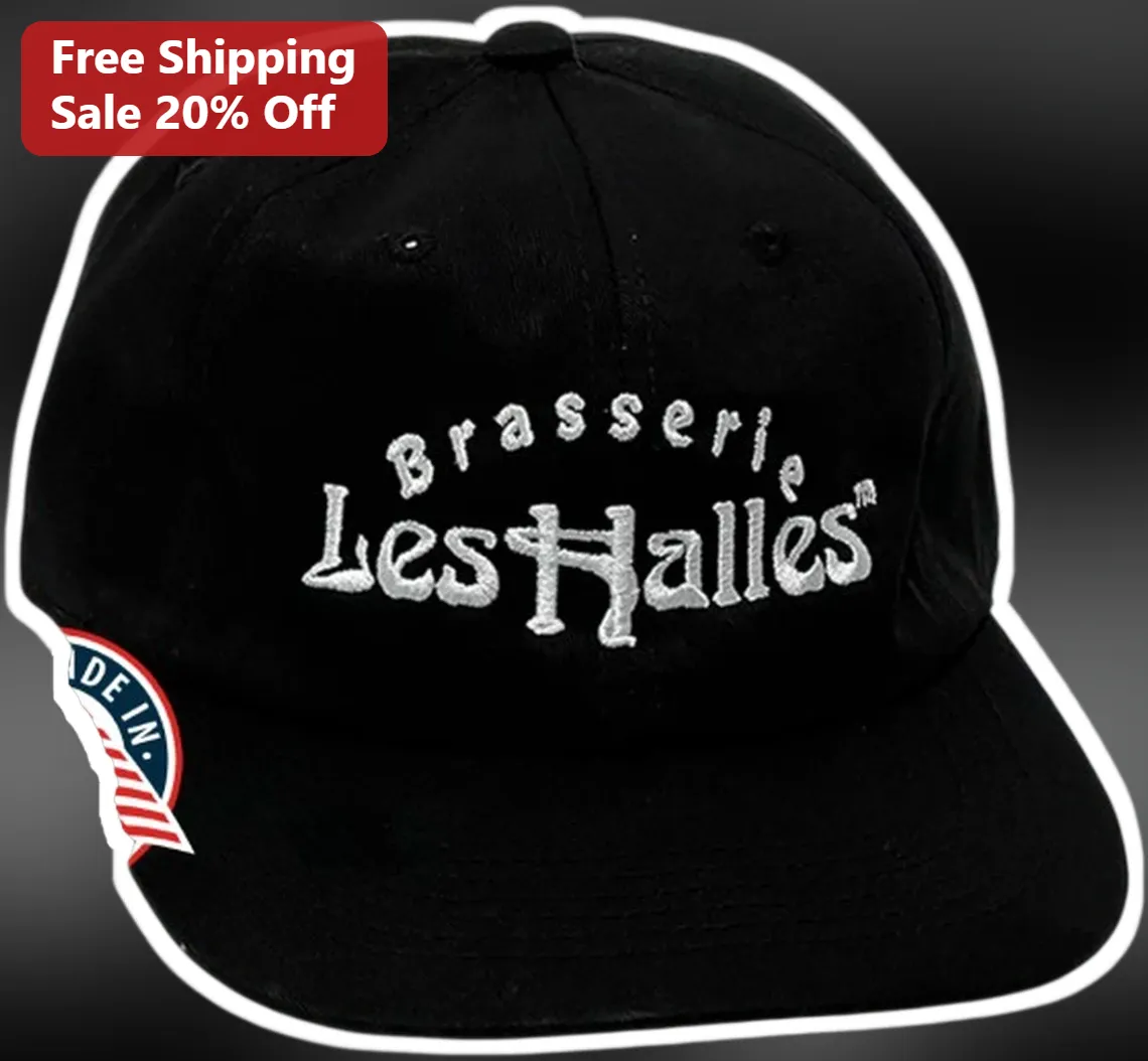 Brasserie Les Halles Hat Anthony Bourdain Tribute Embroidered Baseball Cap French Brasserie Streetwear Gift for Foodies
