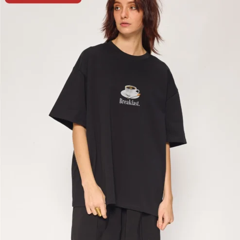 Breakfast Coffee Cigarette Graphic Tee Funny Morning Routine Shirt for Women Men